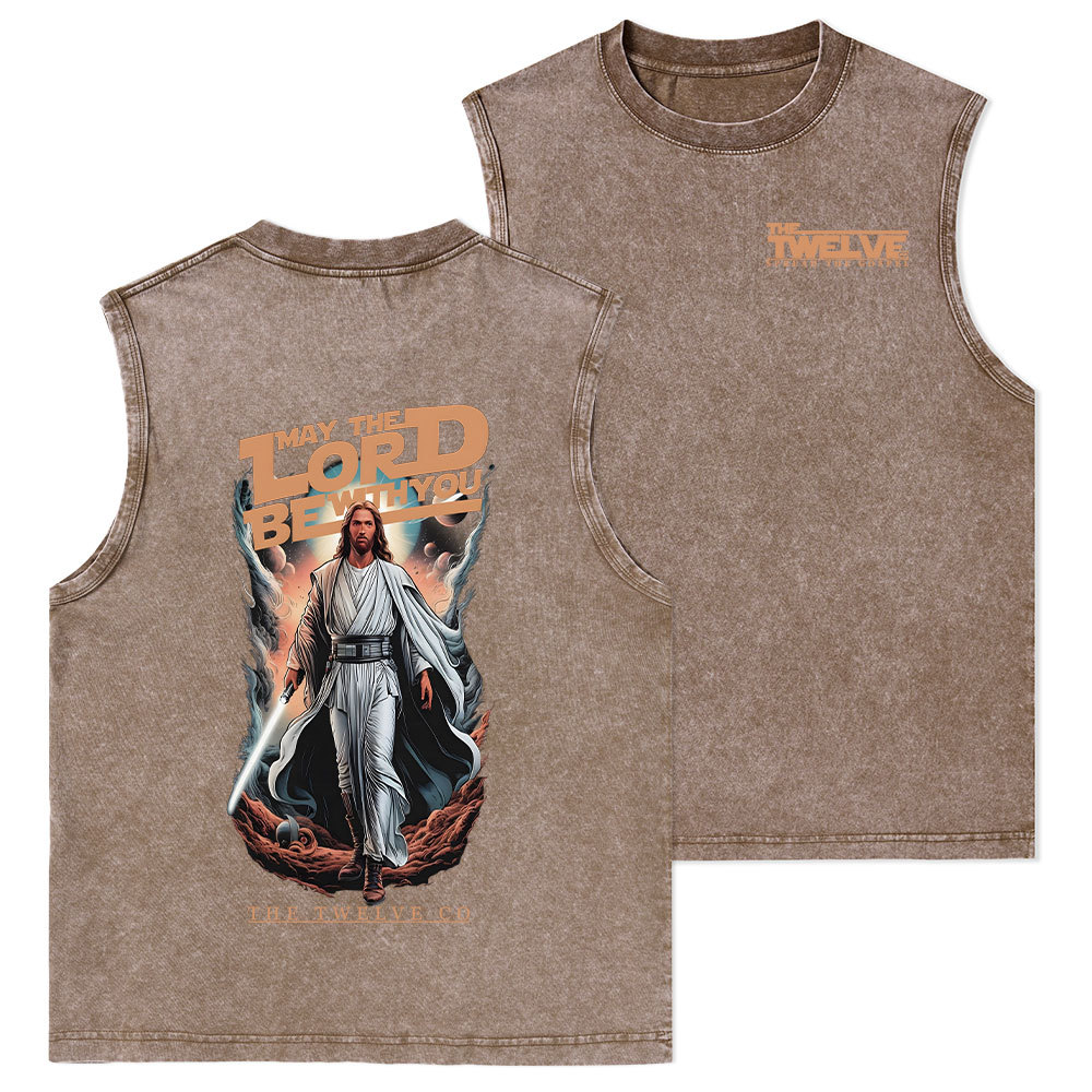 May The Lord Be With You Christian Washed Tank Top