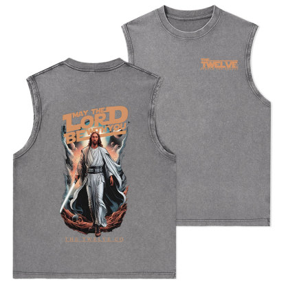 May The Lord Be With You Christian Washed Tank Top