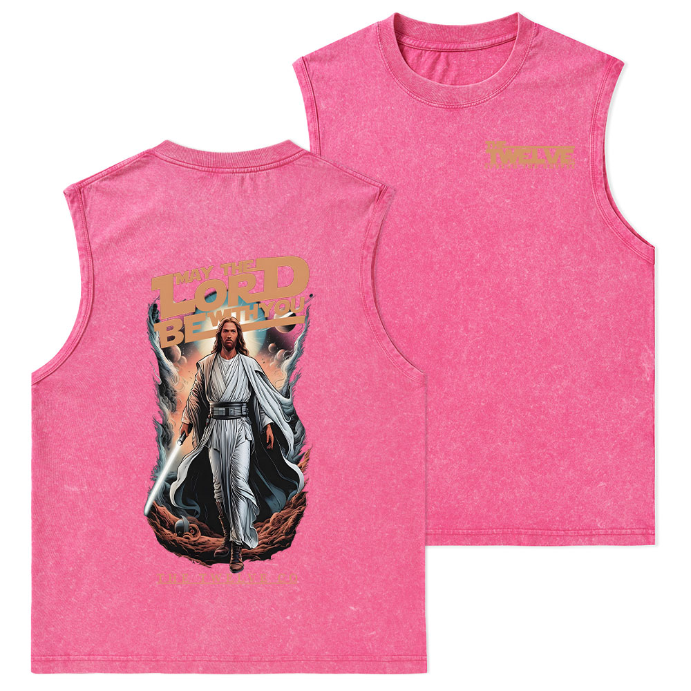May The Lord Be With You Christian Washed Tank Top