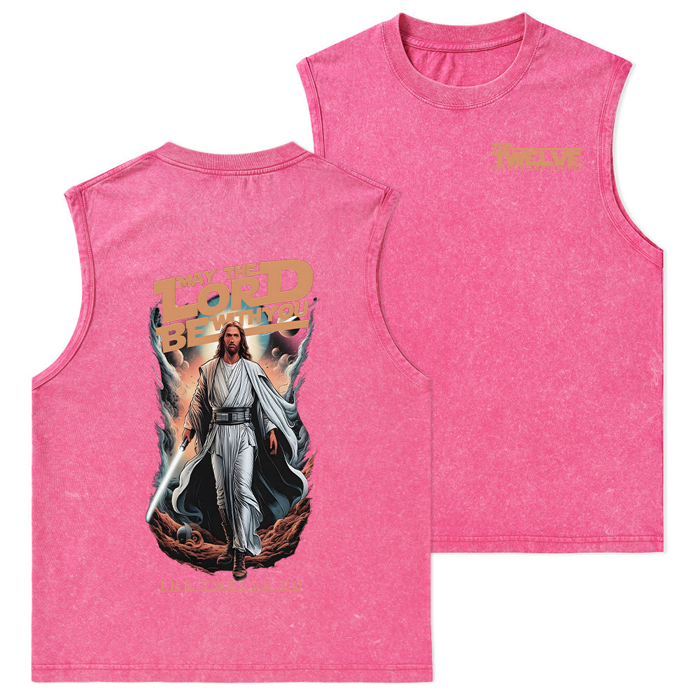 May The Lord Be With You Christian Washed Tank Top