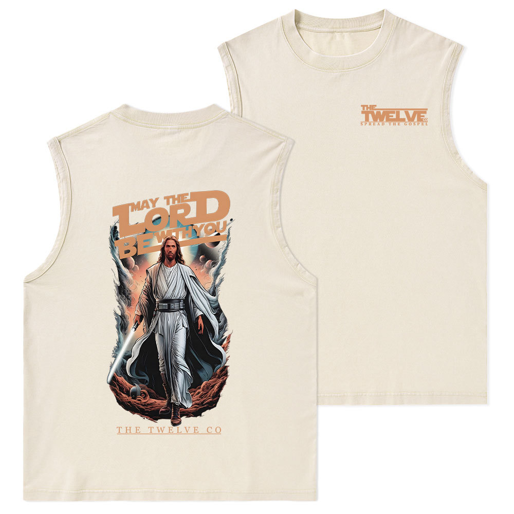 May The Lord Be With You Christian Washed Tank Top
