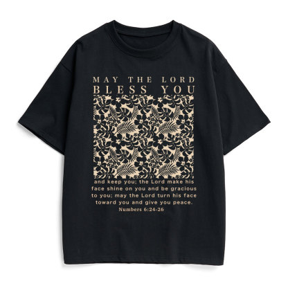 May The Lord Blessed You Christian Heavy Cotton T-Shirt