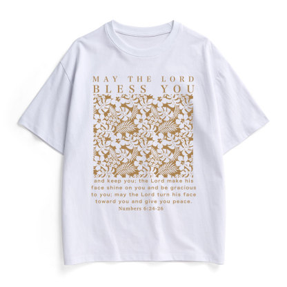 May The Lord Blessed You Christian Heavy Cotton T-Shirt