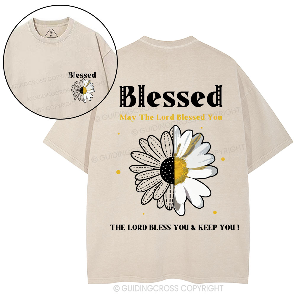 May The Lord Blessed You Christian Washed T-Shirt