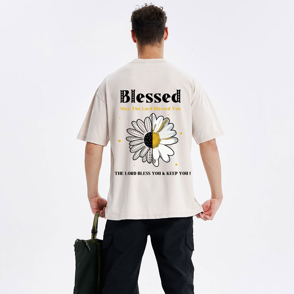 May The Lord Blessed You Christian Washed T-Shirt