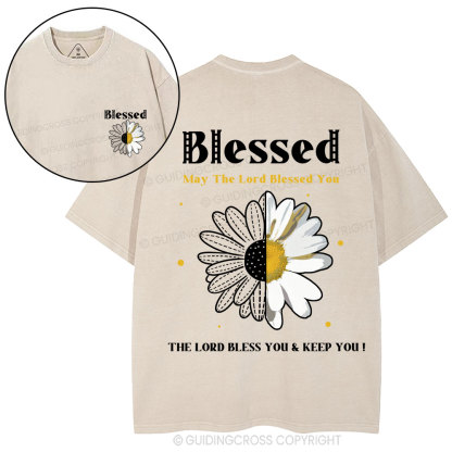May The Lord Blessed You Christian Washed T-Shirt