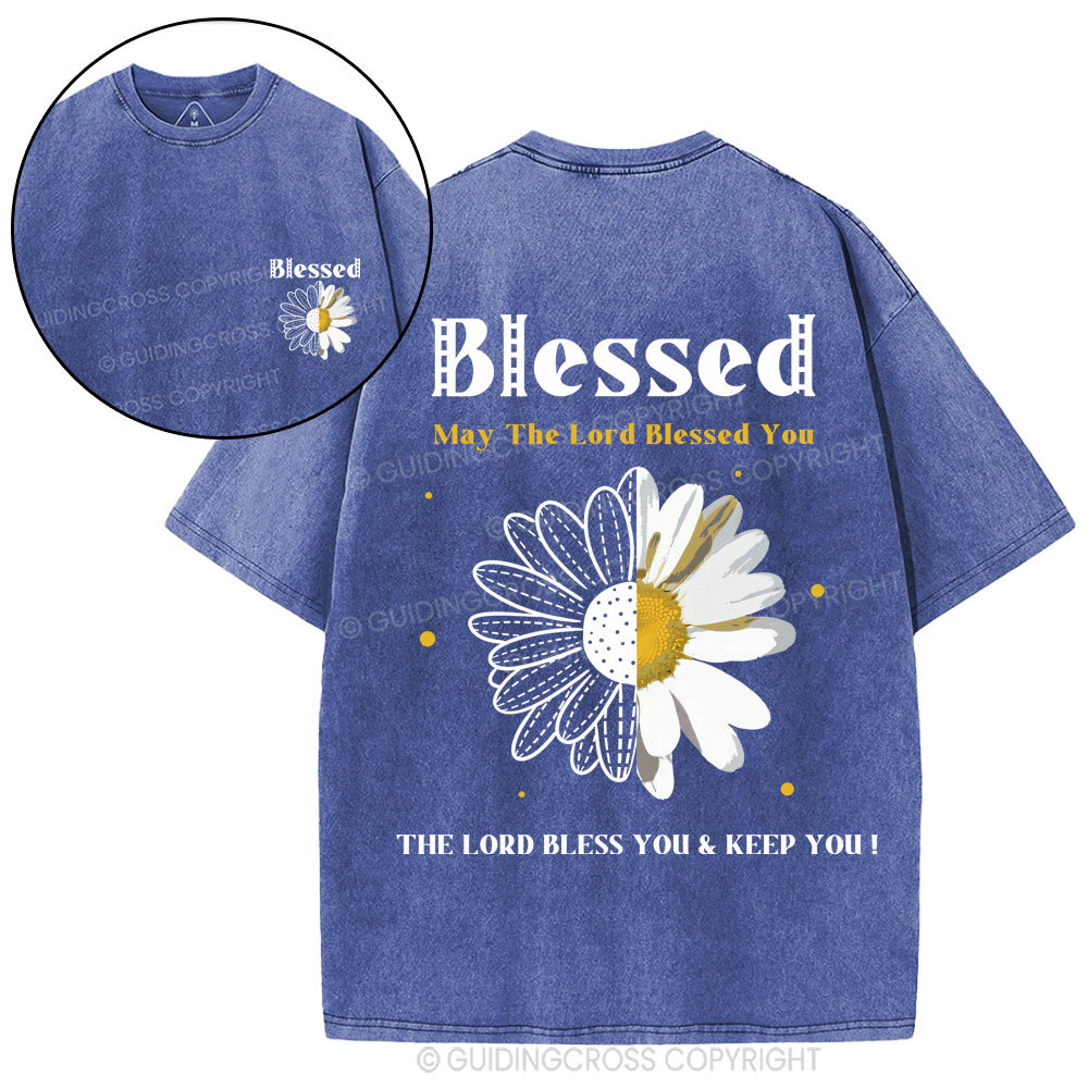 May The Lord Blessed You Christian Washed T-Shirt