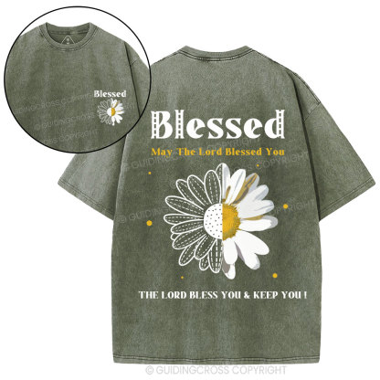 May The Lord Blessed You Christian Washed T-Shirt