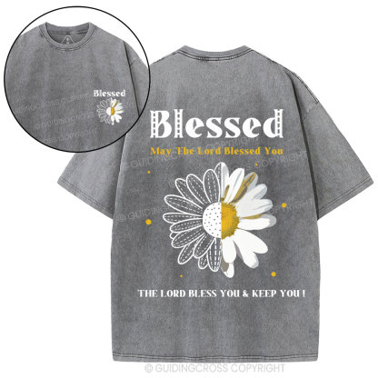 May The Lord Blessed You Christian Washed T-Shirt