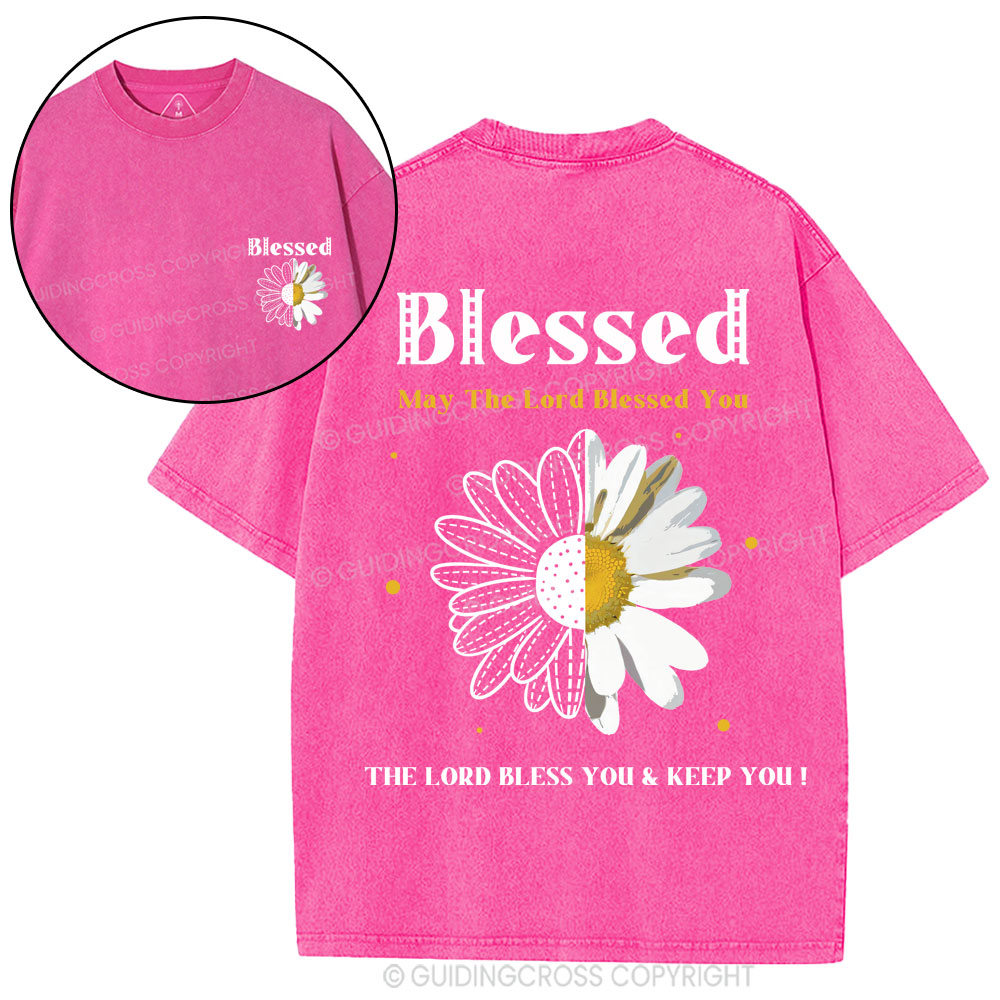 May The Lord Blessed You Christian Washed T-Shirt