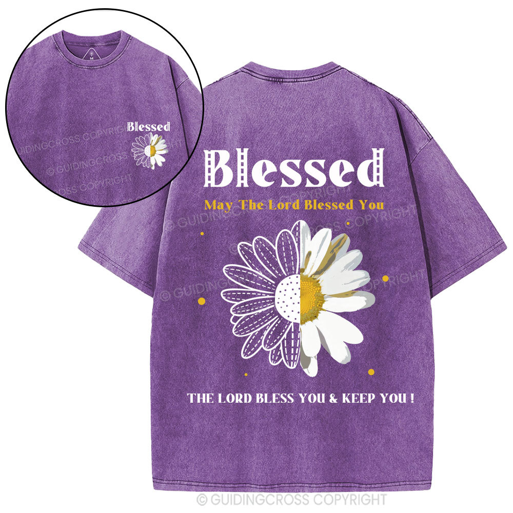 May The Lord Blessed You Christian Washed T-Shirt