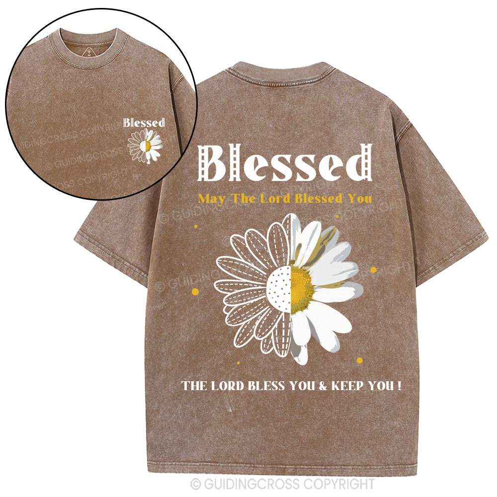 May The Lord Blessed You Christian Washed T-Shirt