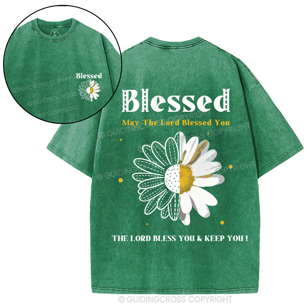 May The Lord Blessed You Christian Washed T-Shirt