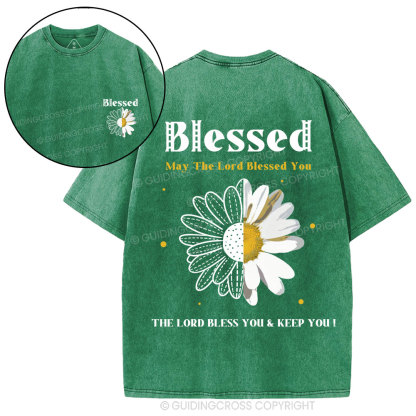 May The Lord Blessed You Christian Washed T-Shirt