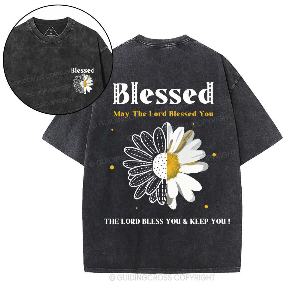 May The Lord Blessed You Christian Washed T-Shirt