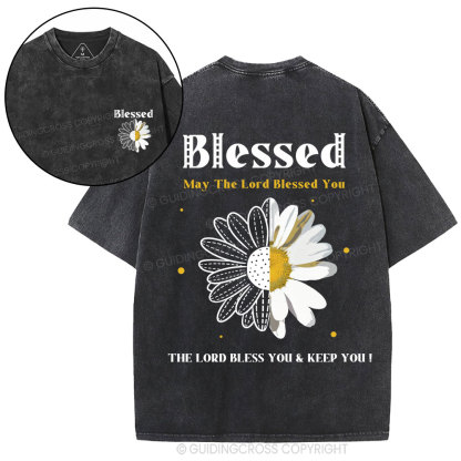 May The Lord Blessed You Christian Washed T-Shirt