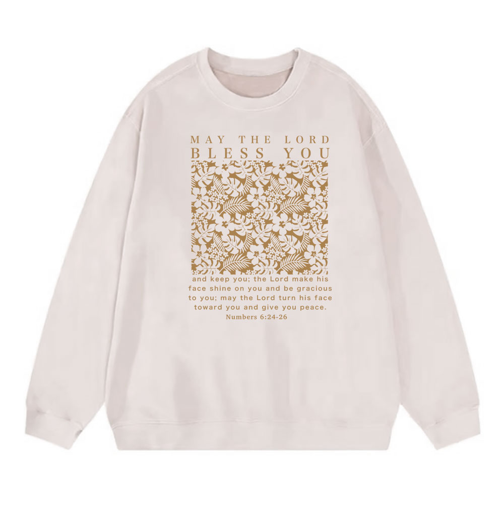 May The Lord Blessed You Chrsitian Washed SweatShirt