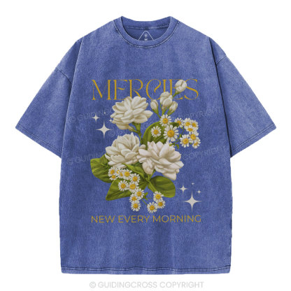 Mercies New Every Moring Christian Washed T-Shirt