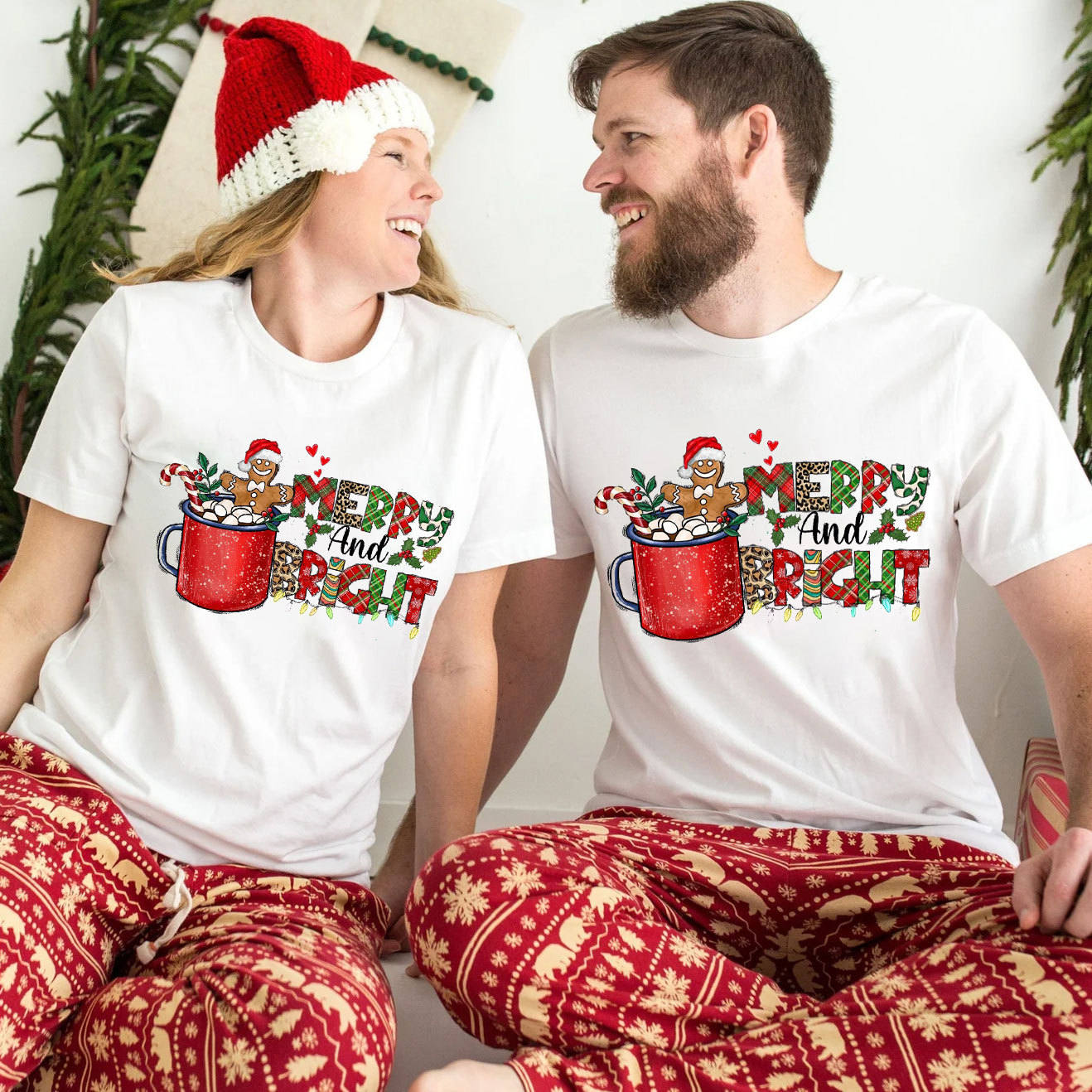 Merry And Bright Christmas Christian T-Shirt