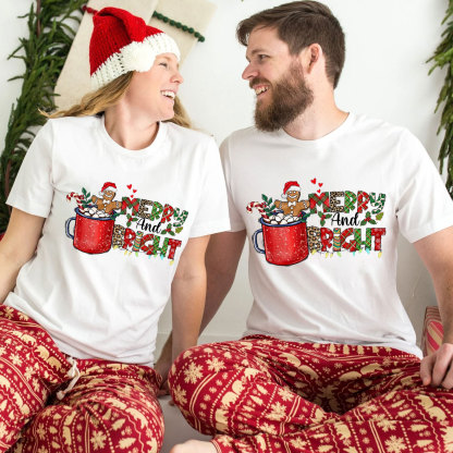 Merry And Bright Christmas Christian T-Shirt