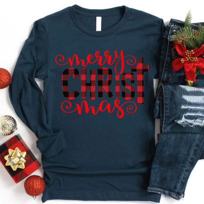 Merry Christ Mas Christian Christmas Long Sleeve T-Shirt