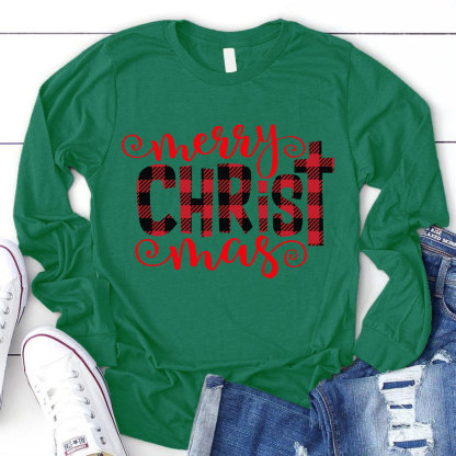 Merry Christ Mas Christian Christmas Long Sleeve T-Shirt