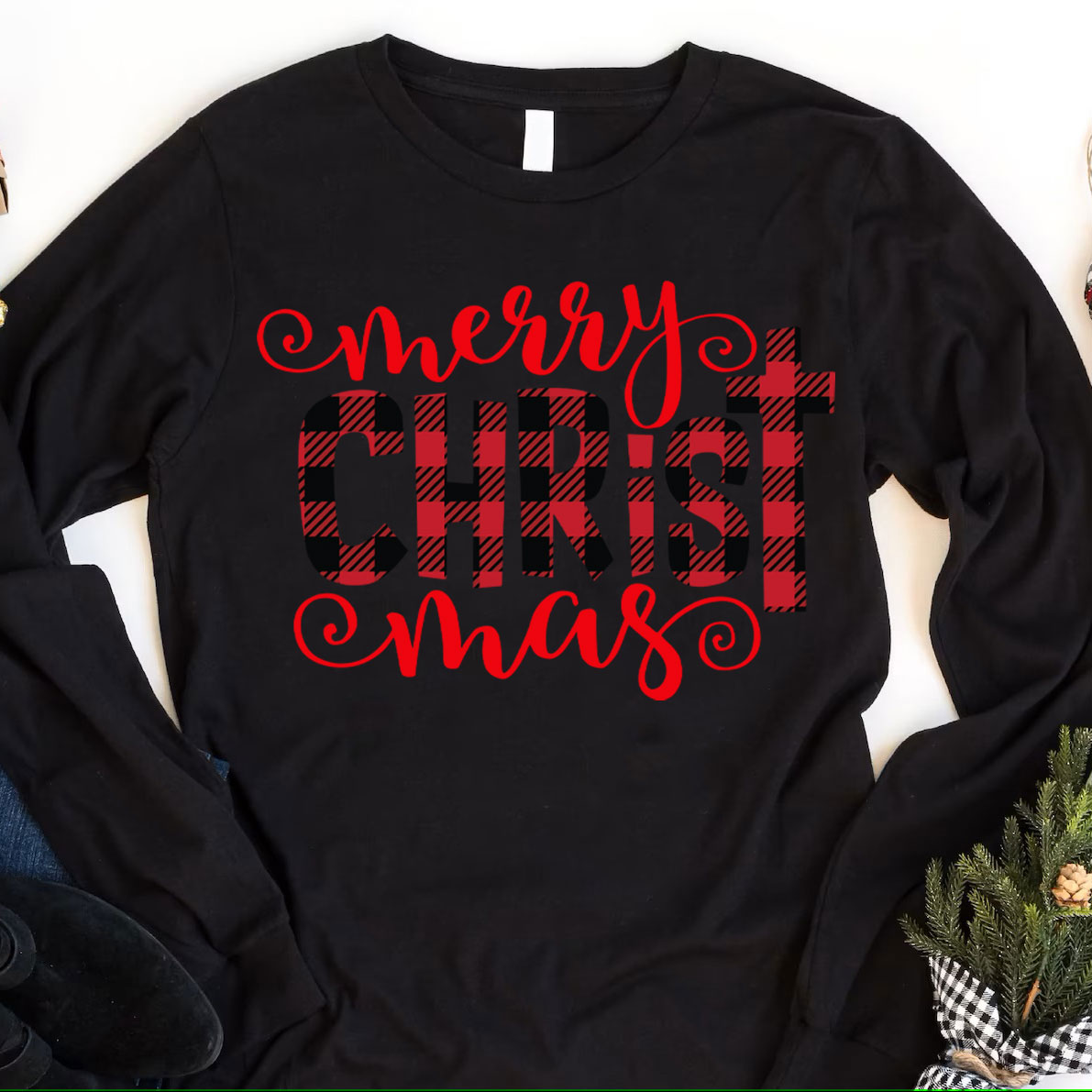 Merry Christ Mas Christian Christmas Long Sleeve T-Shirt