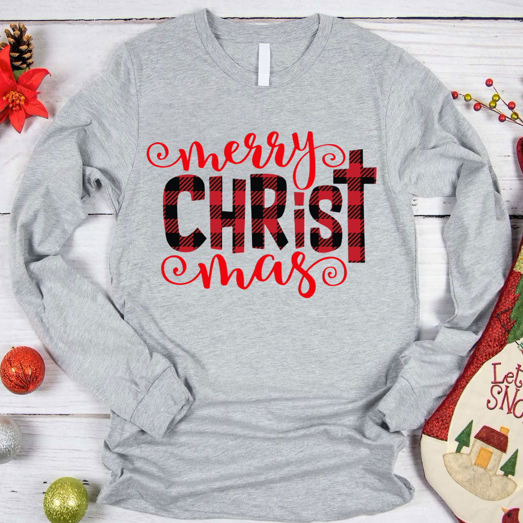 Merry Christ Mas Christian Christmas Long Sleeve T-Shirt