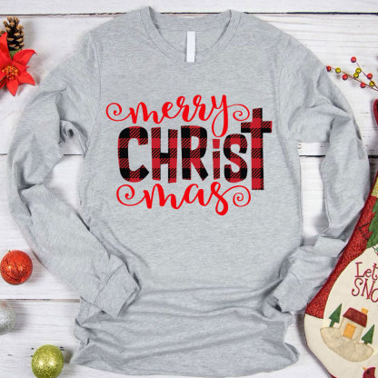 Merry Christ Mas Christian Christmas Long Sleeve T-Shirt
