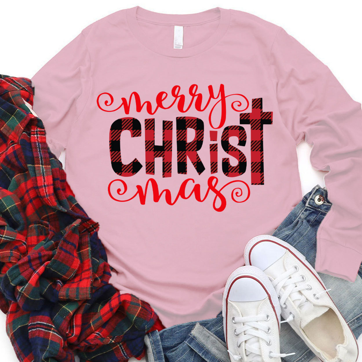 Merry Christ Mas Christian Christmas Long Sleeve T-Shirt