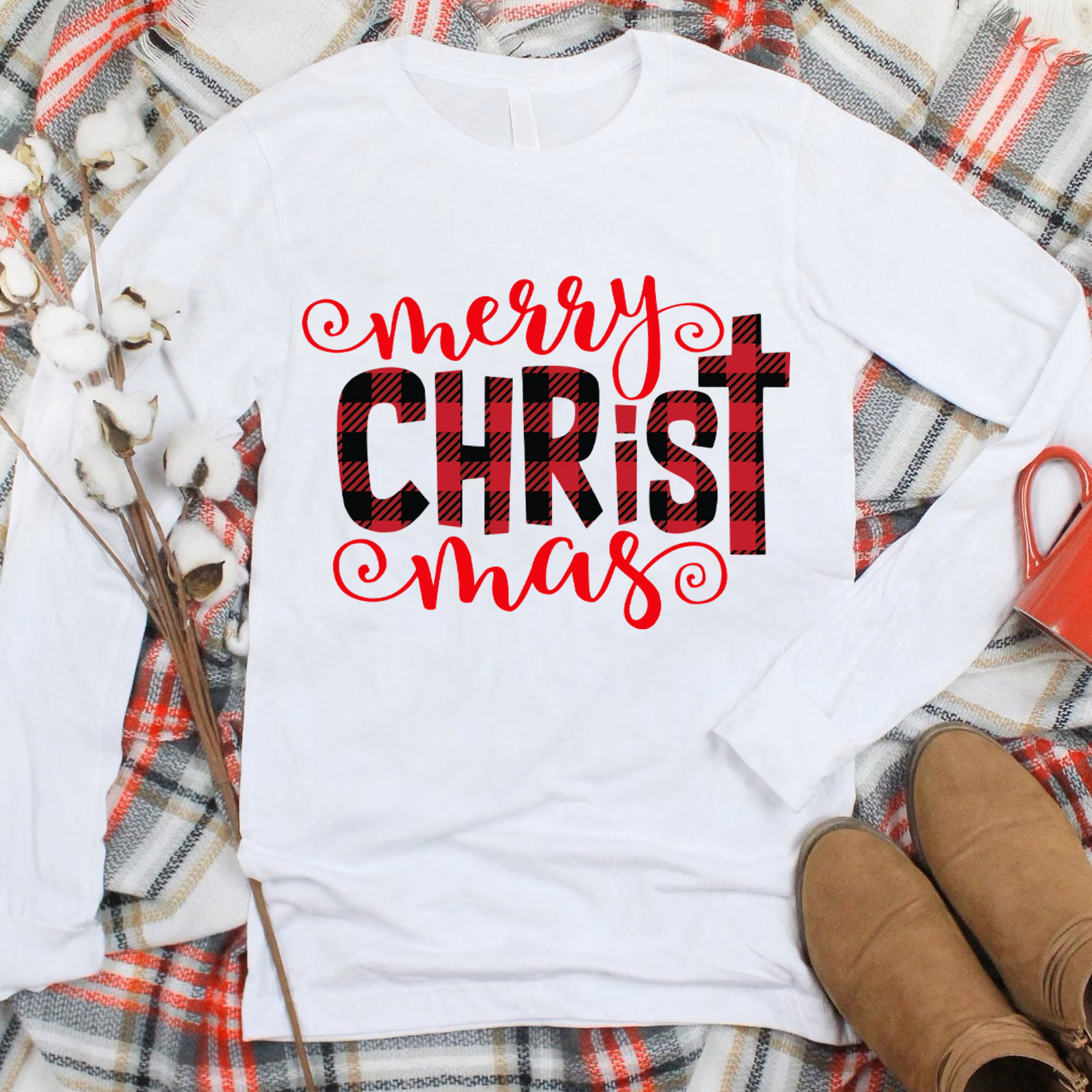Merry Christ Mas Christian Christmas Long Sleeve T-Shirt