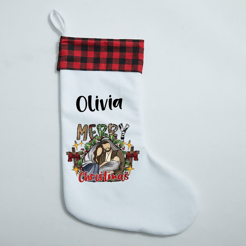Merry Christmas Christian Christmas Stocking