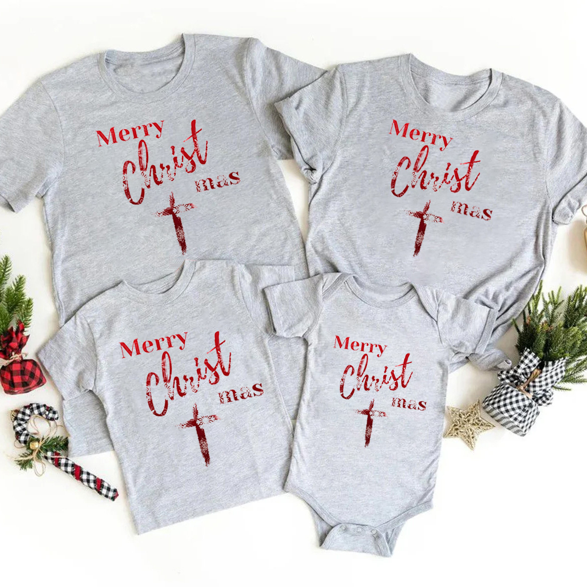 Merry Christmas Christian Family Matching Shirts