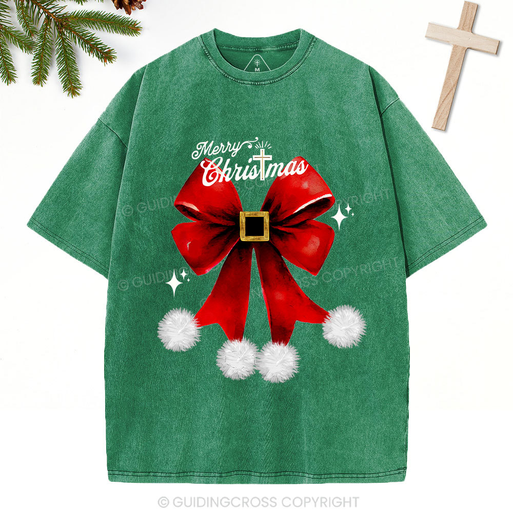 Merry Christmas Christian Washed T-Shirt