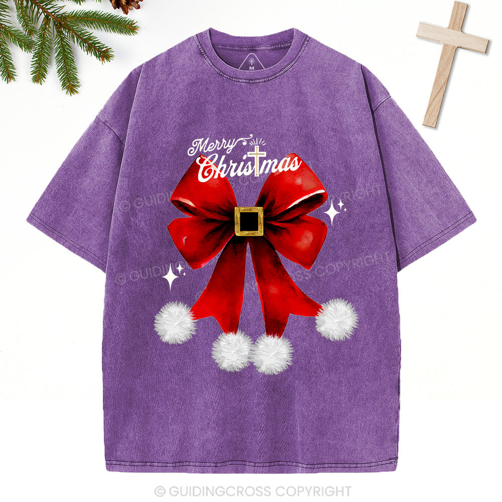 Merry Christmas Christian Washed T-Shirt