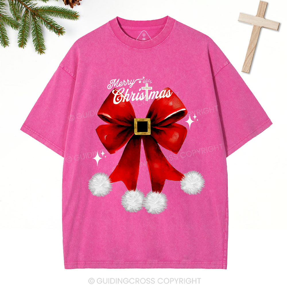 Merry Christmas Christian Washed T-Shirt