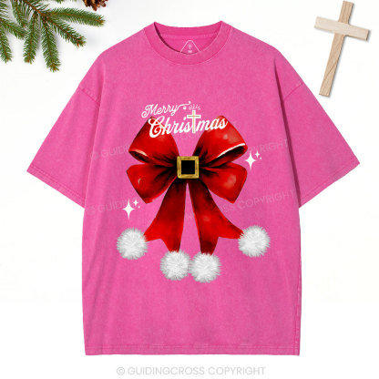 Merry Christmas Christian Washed T-Shirt