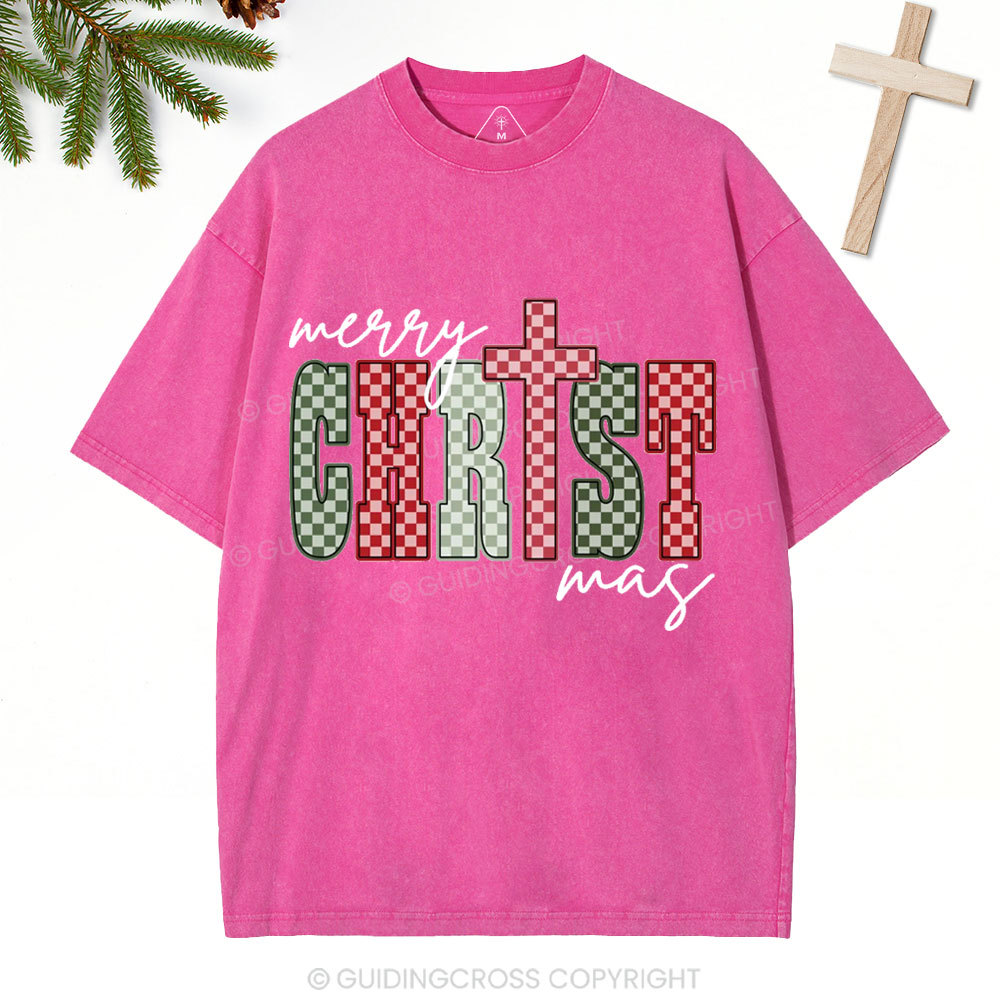 Merry Christmas Christian Washed T-Shirt