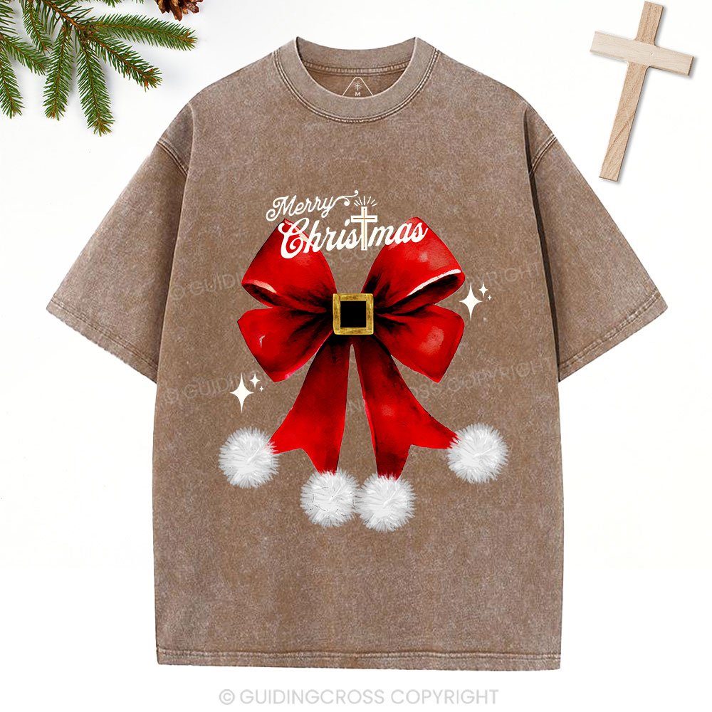 Merry Christmas Christian Washed T-Shirt