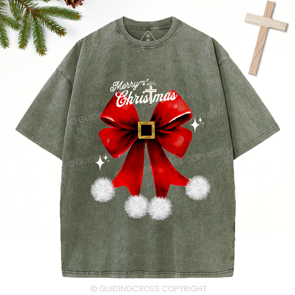 Merry Christmas Christian Washed T-Shirt