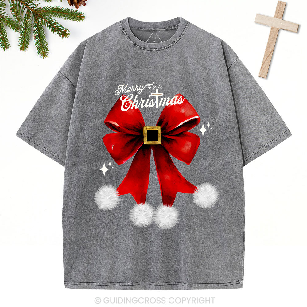 Merry Christmas Christian Washed T-Shirt