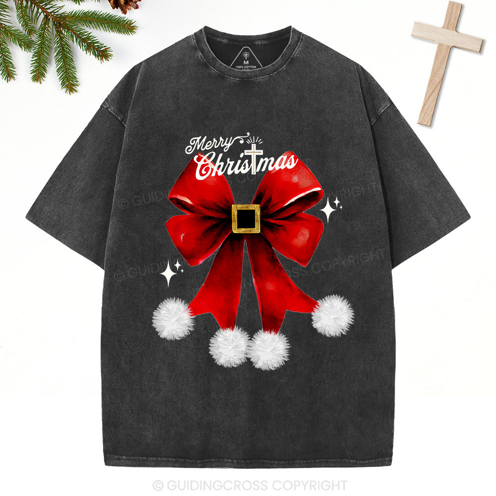 Merry Christmas Christian Washed T-Shirt
