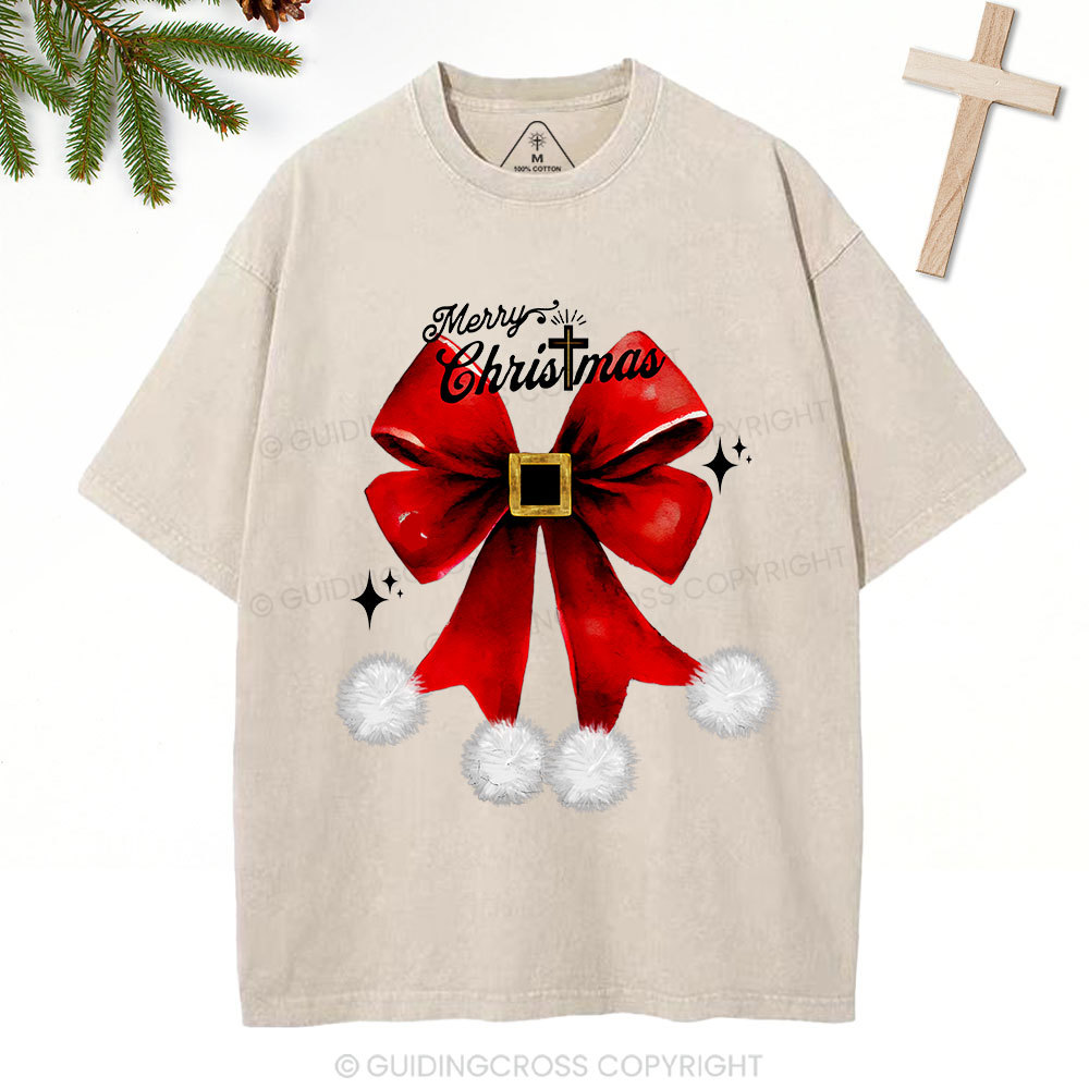 Merry Christmas Christian Washed T-Shirt