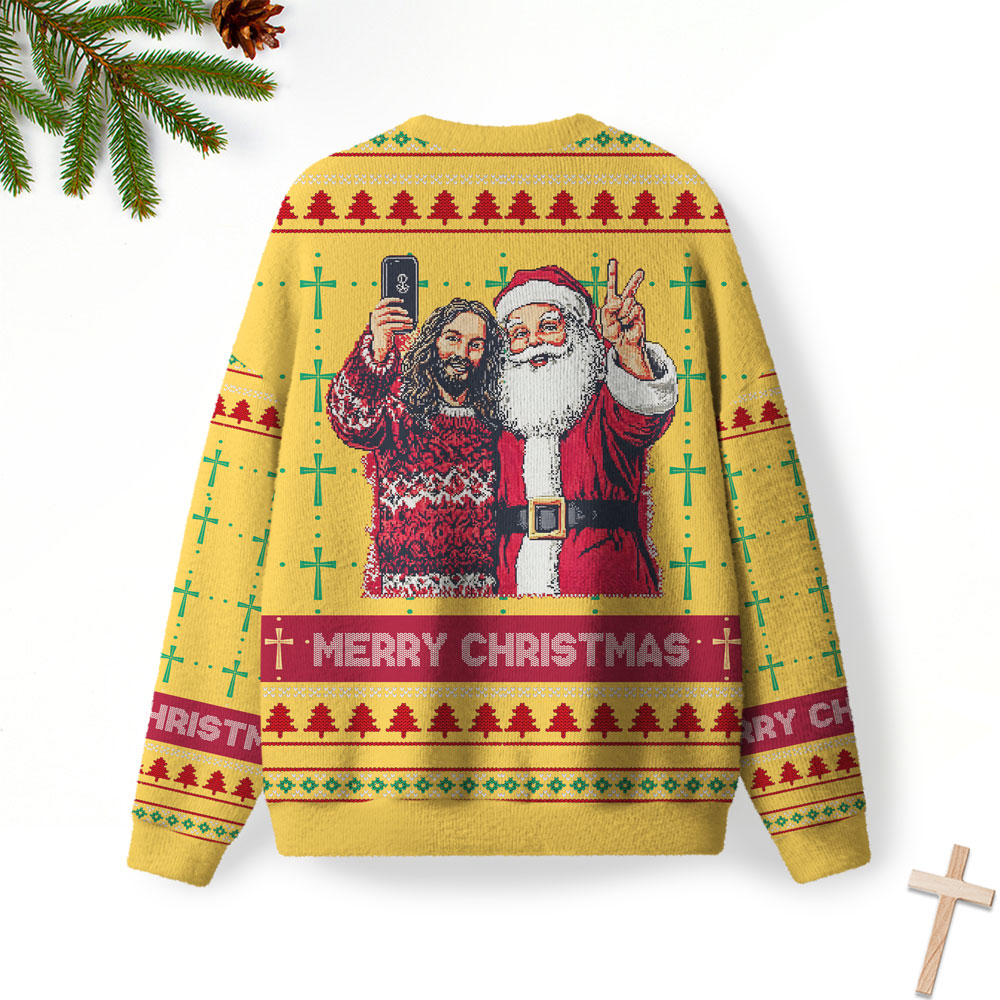 Merry Christmas Furry Christian Lightweight Sweater