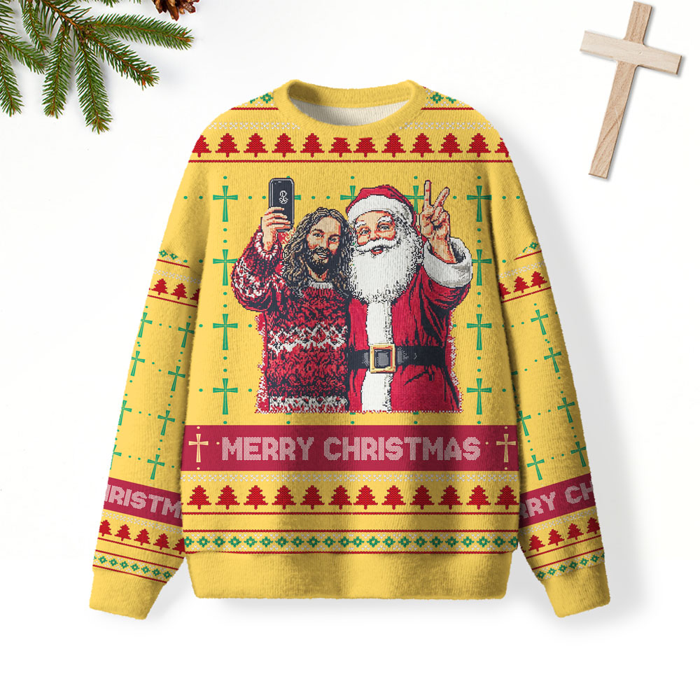 Merry Christmas Furry Christian Lightweight Sweater