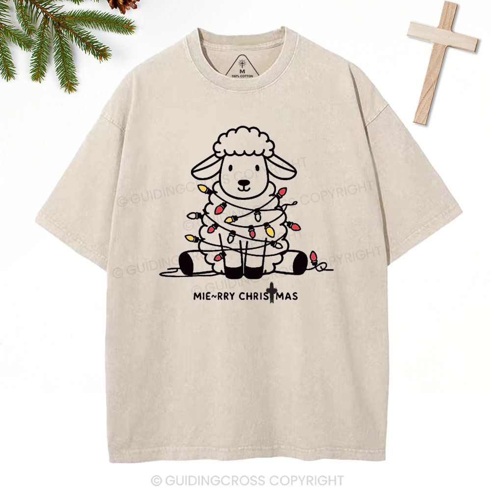 Merry Christmas With Mie Christian Washed T-Shirt