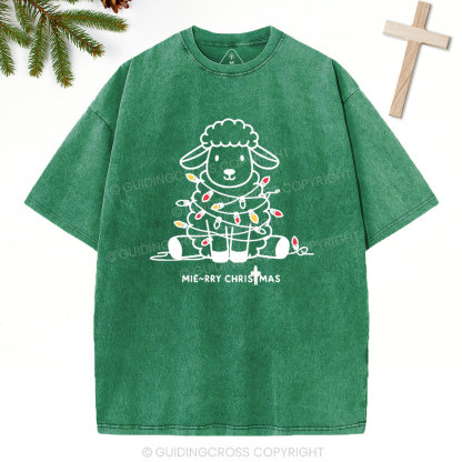 Merry Christmas With Mie Christian Washed T-Shirt