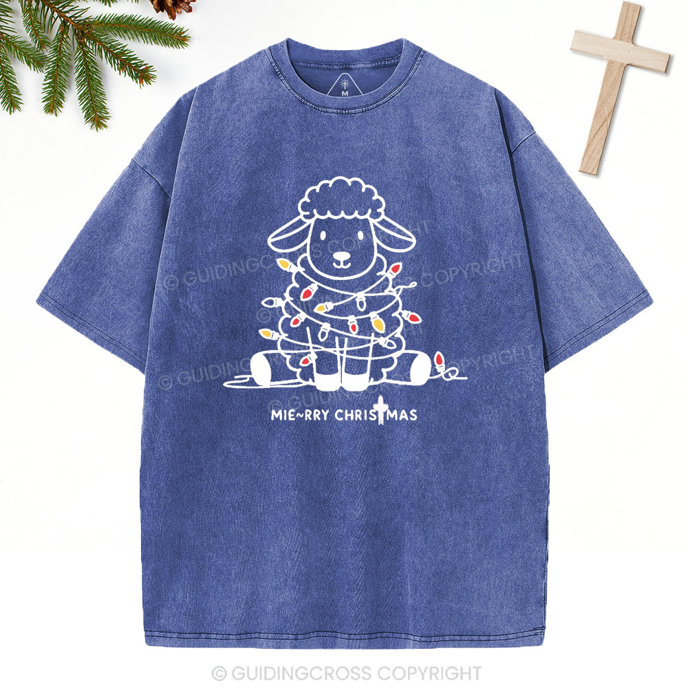 Merry Christmas With Mie Christian Washed T-Shirt