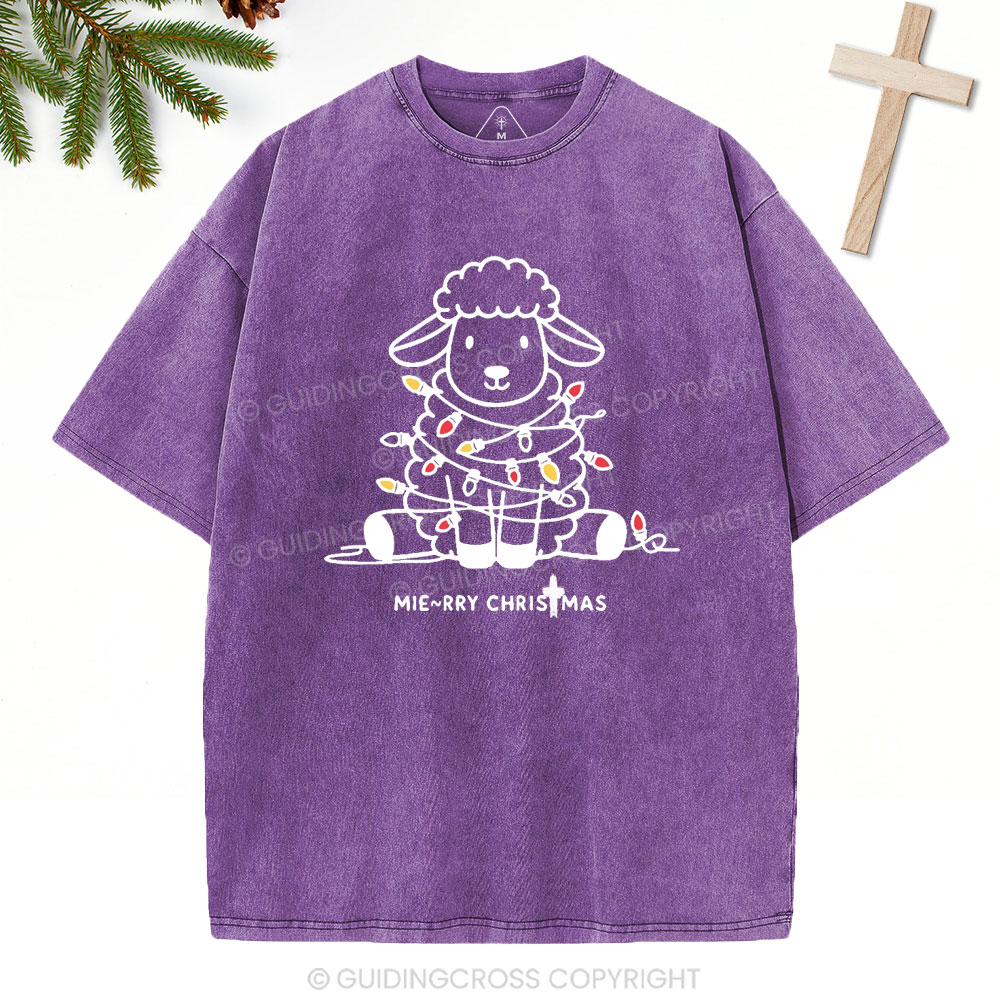 Merry Christmas With Mie Christian Washed T-Shirt