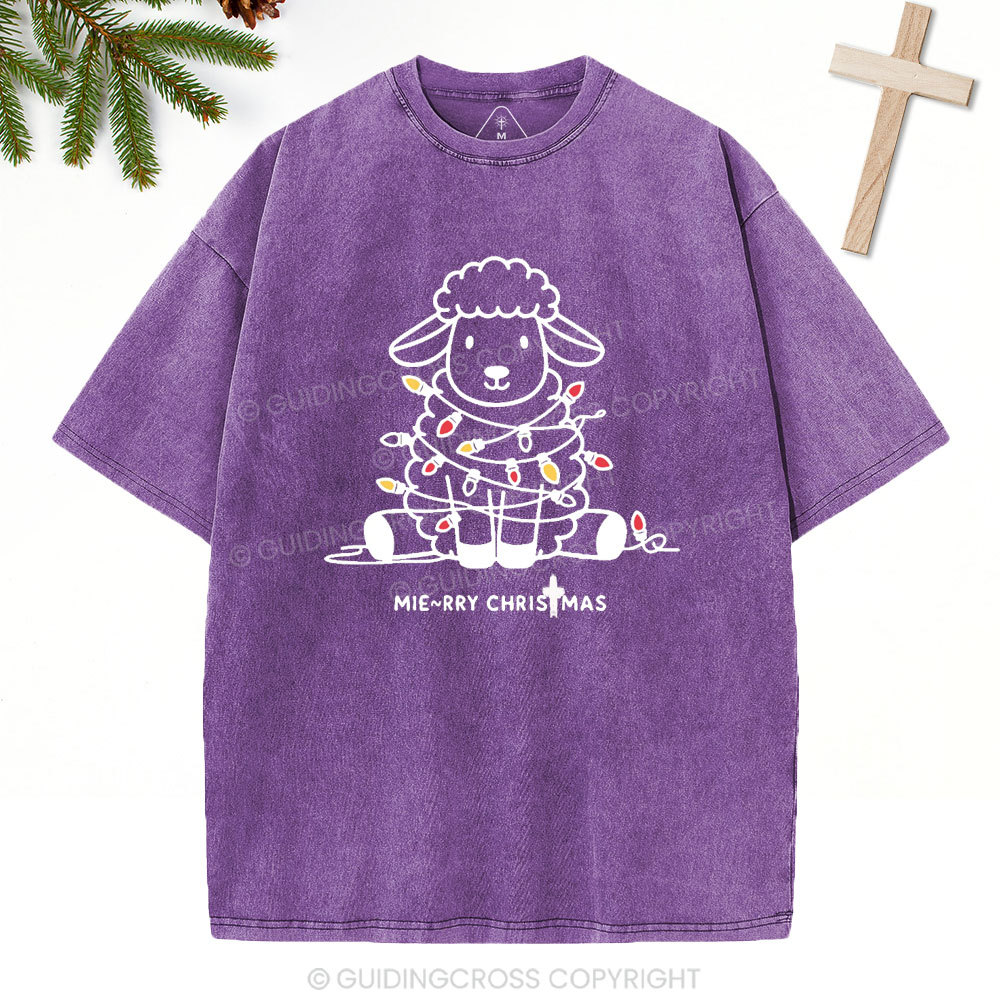 Merry Christmas With Mie Christian Washed T-Shirt